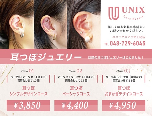 耳つぼジュエリー施術コース紹介